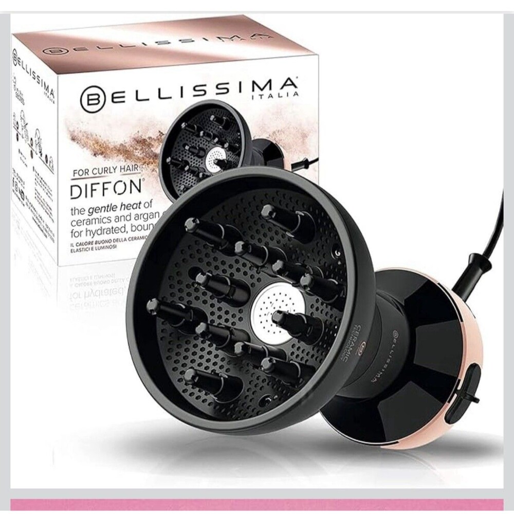 Bellissima Diffon Ceramic Diffuser Hair Dryer for Curly Hair 2-In-1 Blow Dryer